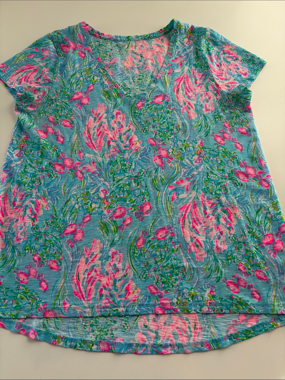 Lilly Pulitzer Etta V-Neck Tee Shirt